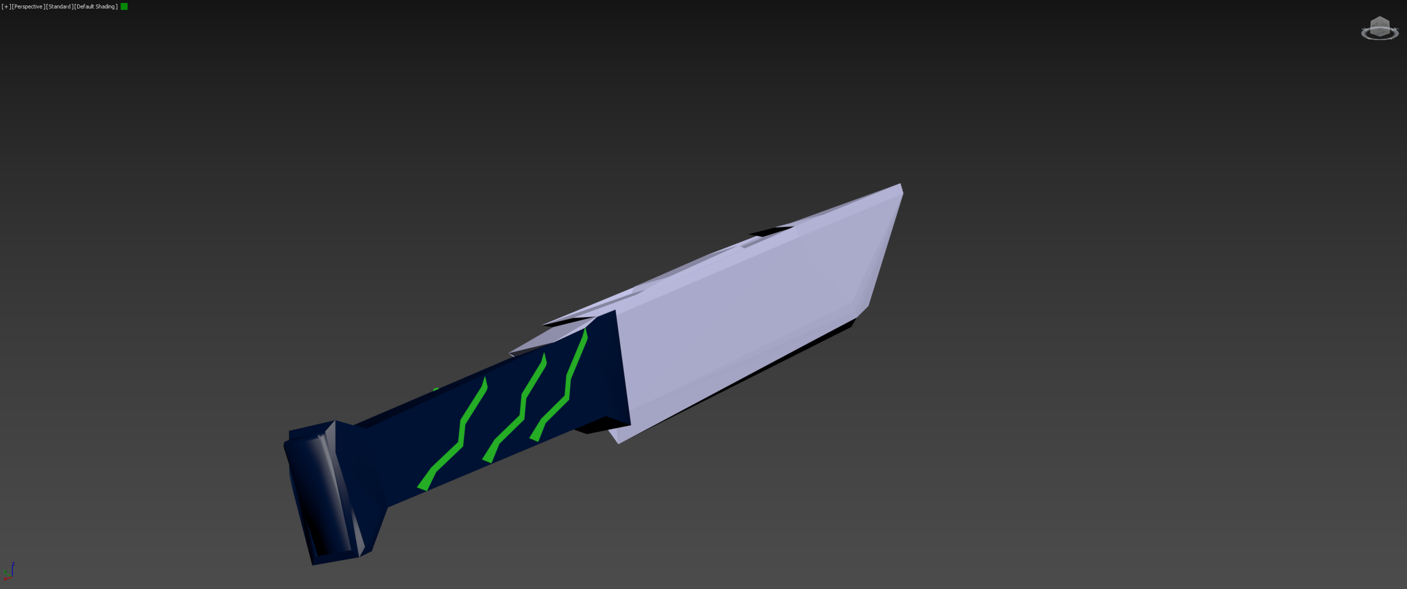 angled blade hilt view